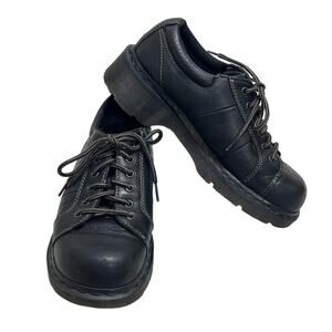 Dr. Martens Melissa Black Leather Oxford Shoes US 10 Chunky Platform Work Shoes